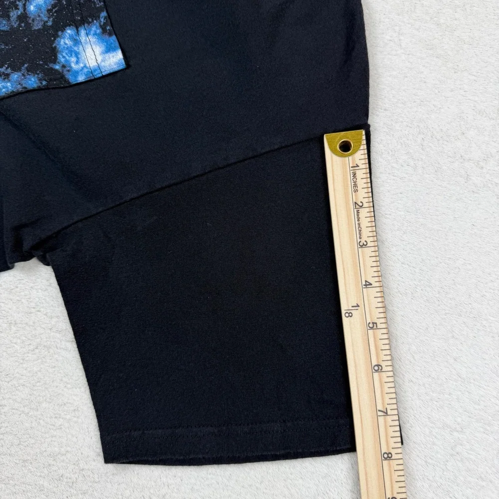 Empyre Worldwide Mens Large Black Pocket T-Shirt Galaxy Space Print Cotton‎ Tee